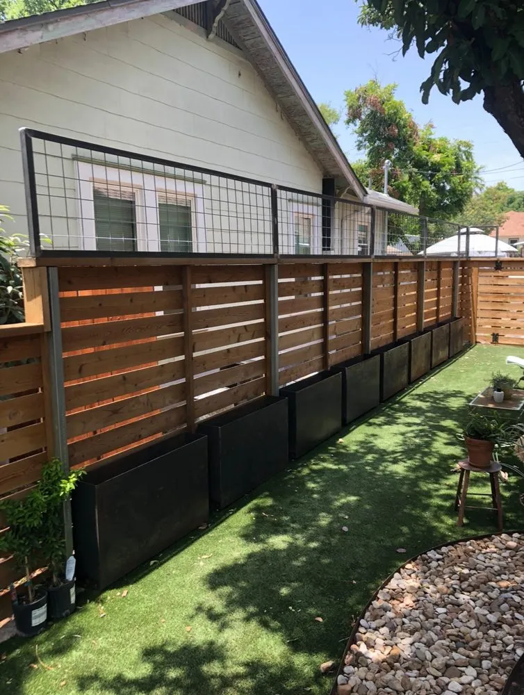 Custom landscape installation in Austin, TX - Gloria Bonita Welding & Fabrication