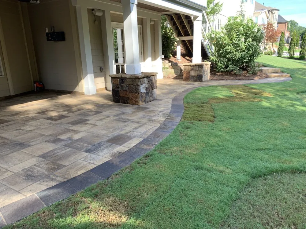 Professional garden landscaping for residential properties in Marietta, GA by Glover Landscapes