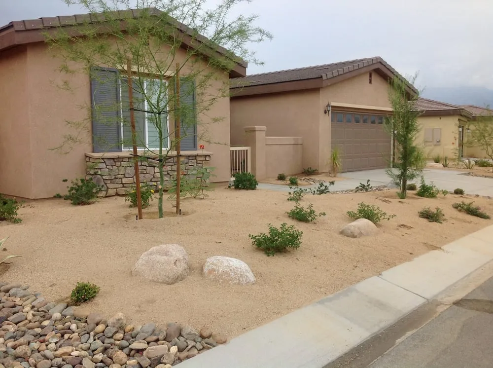 Custom yard cleanup service with custom design in Desert Hot Springs, CA by GLS Landscaping