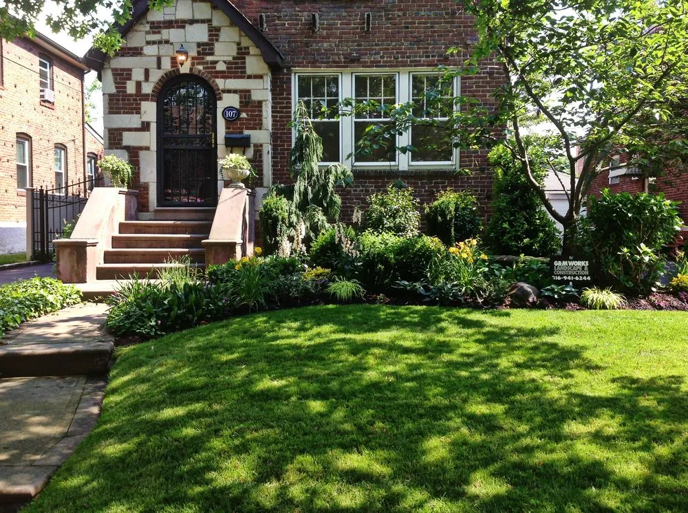 Custom residential landscaping in Island Park, NY by G&M Landscape Construction