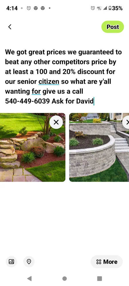 Expert lawn mowing service experts serving Christiansburg, VA - Go-Green Handyman Services