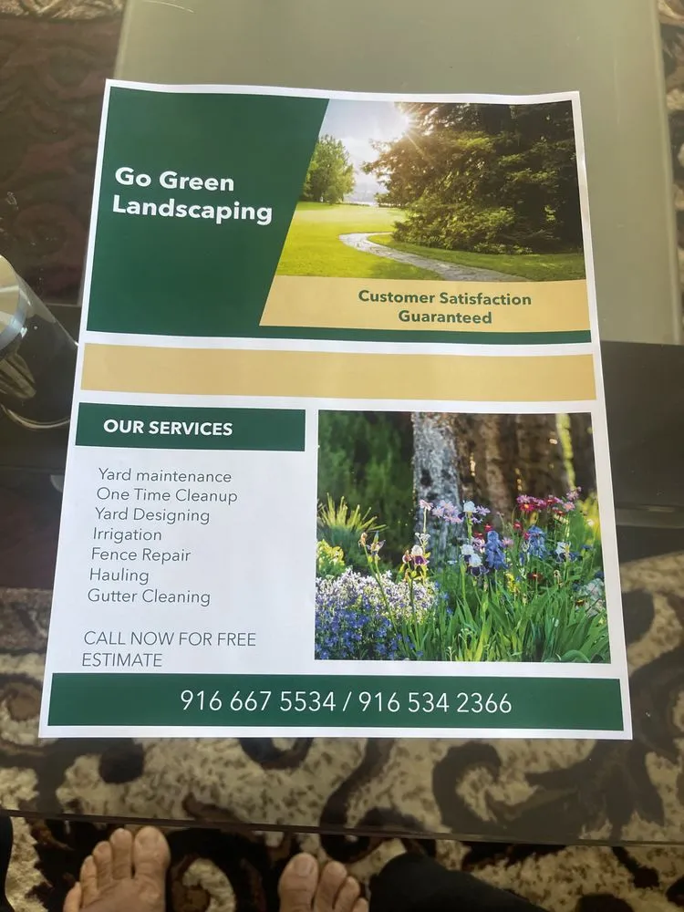 Top-rated yard cleanup service in Sacramento, CA by Go Green landscaping