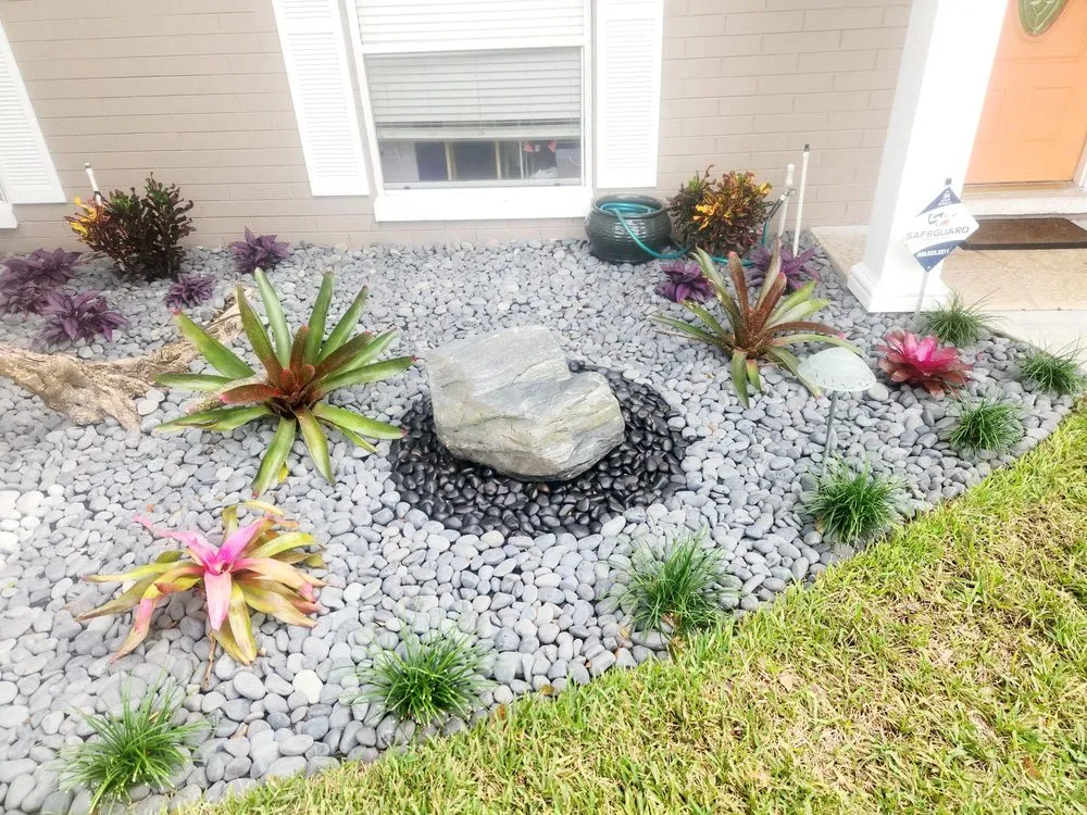 Professional landscape installation for homes across Orlando, FL - Go with the Flow Drainage & Landscaping