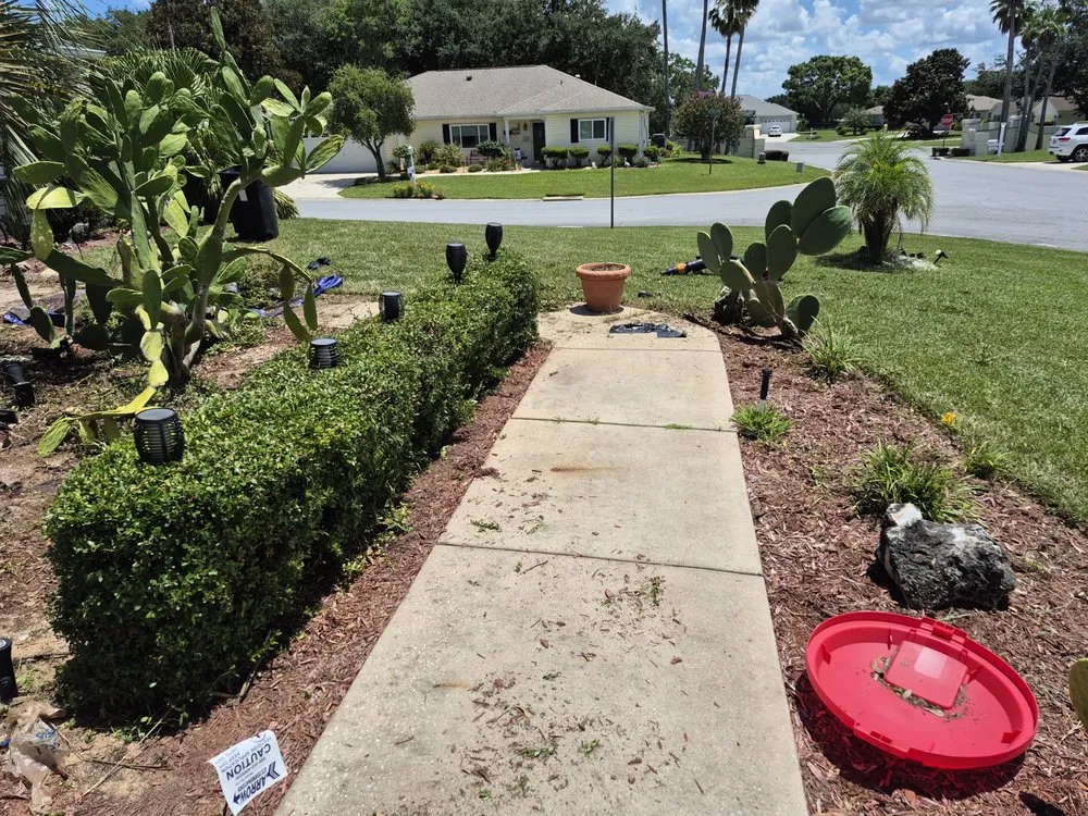 Professional outdoor landscaping with custom design in Ocala, FL by Goatz Maintenance