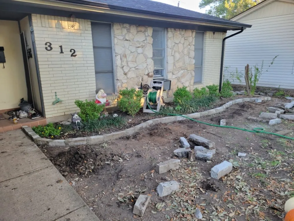 Custom garden landscaping for homes in Mesquite, TX by Godat Way Landscape and Irrigation
