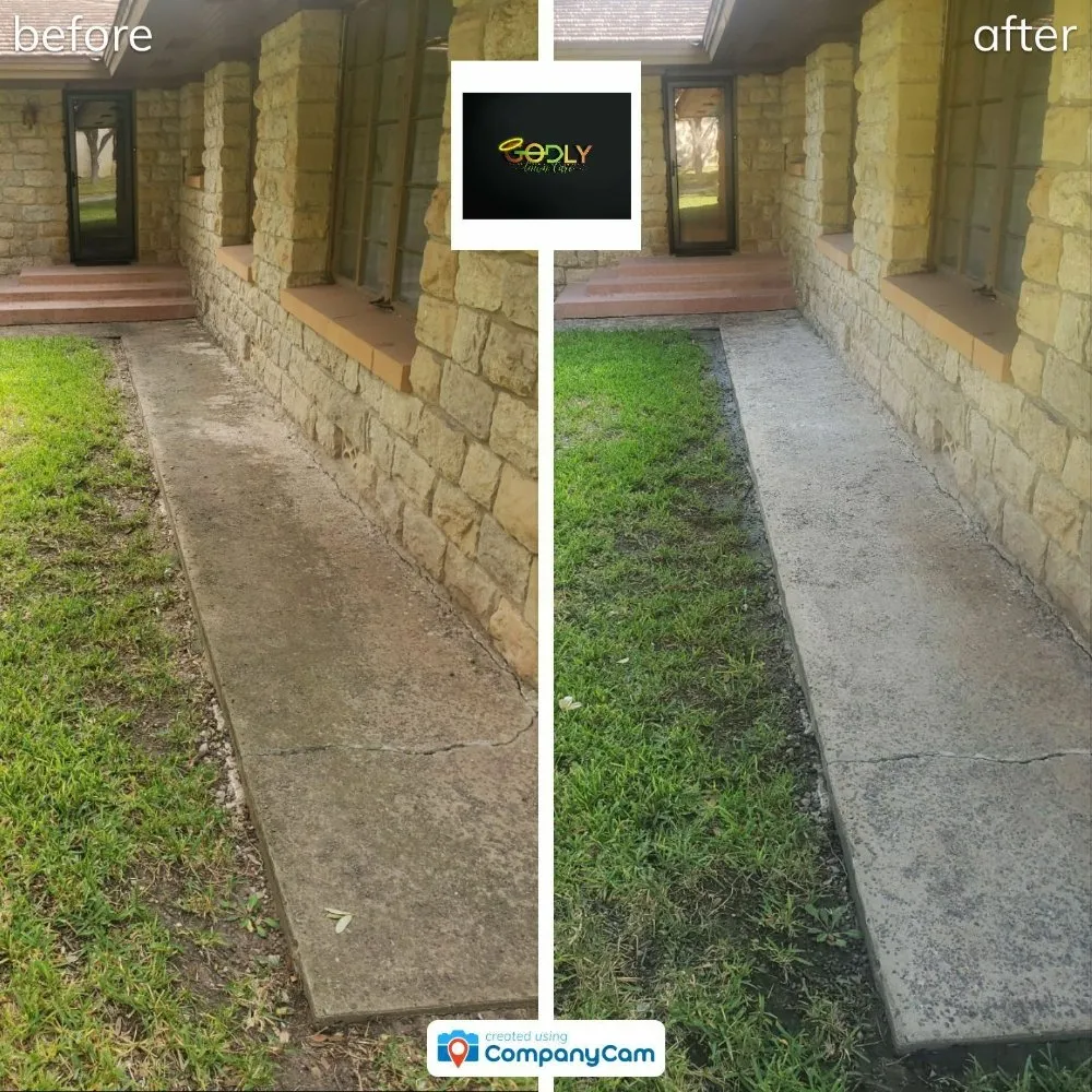 Custom outdoor landscaping for year-round maintenance in Brady, TX by Godly Lawn Care