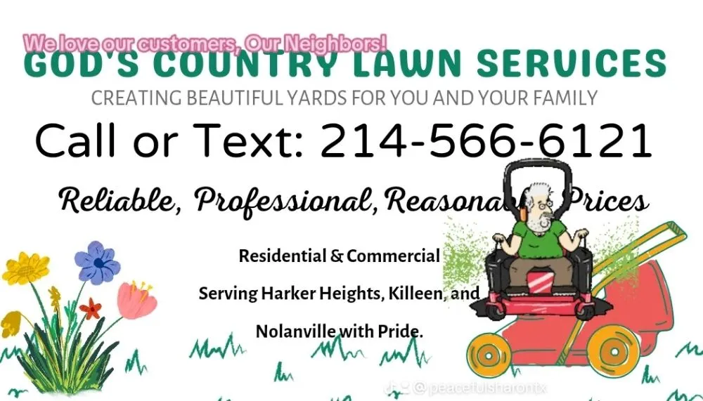 Affordable residential landscaping in Harker Heights, TX by God's Country Lawn Services