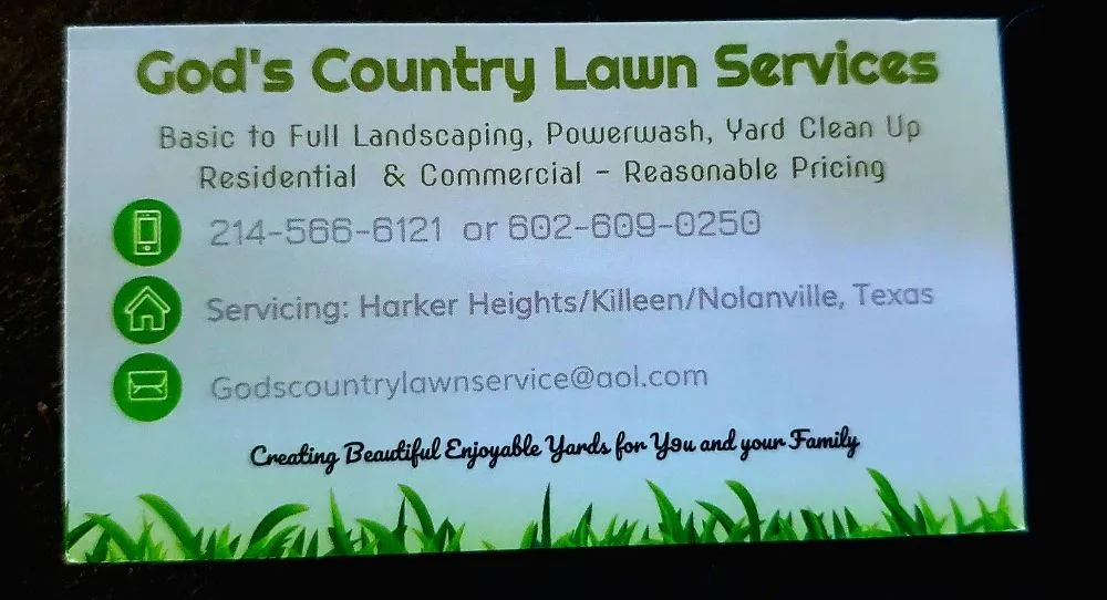Professional outdoor landscaping in Harker Heights, TX by God's Country Lawn Services
