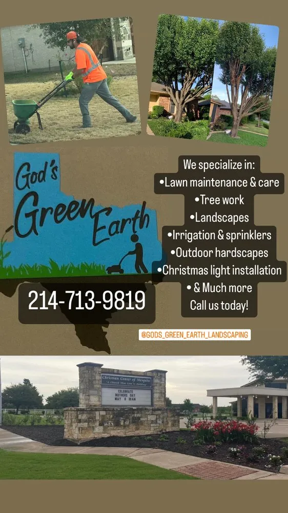 Custom landscape installation for homes in Seagoville, TX by God’s Green Earth Landscaping