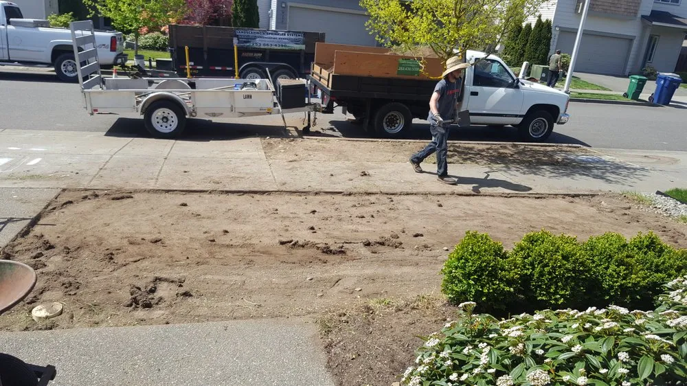 Professional landscape installation for homes in Tacoma, WA by God's Green Earth