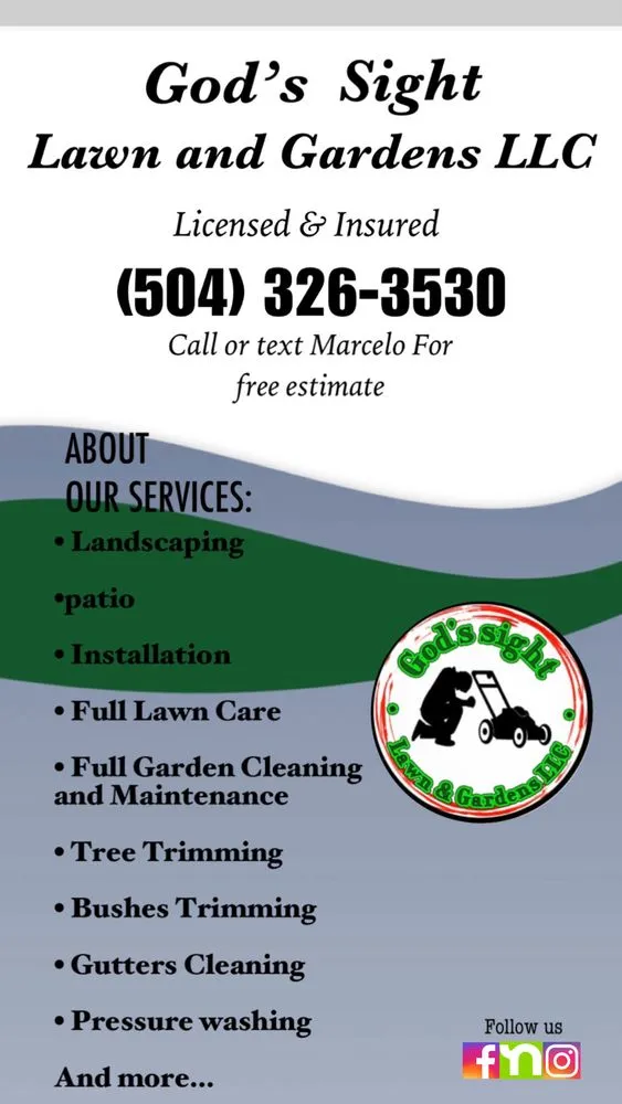 Custom landscaping services in Metairie, LA by God’s Sight Lawn & Gardens