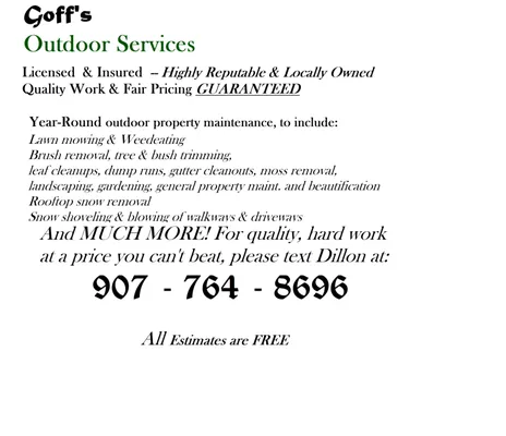Goff's Outdoor Services Logo