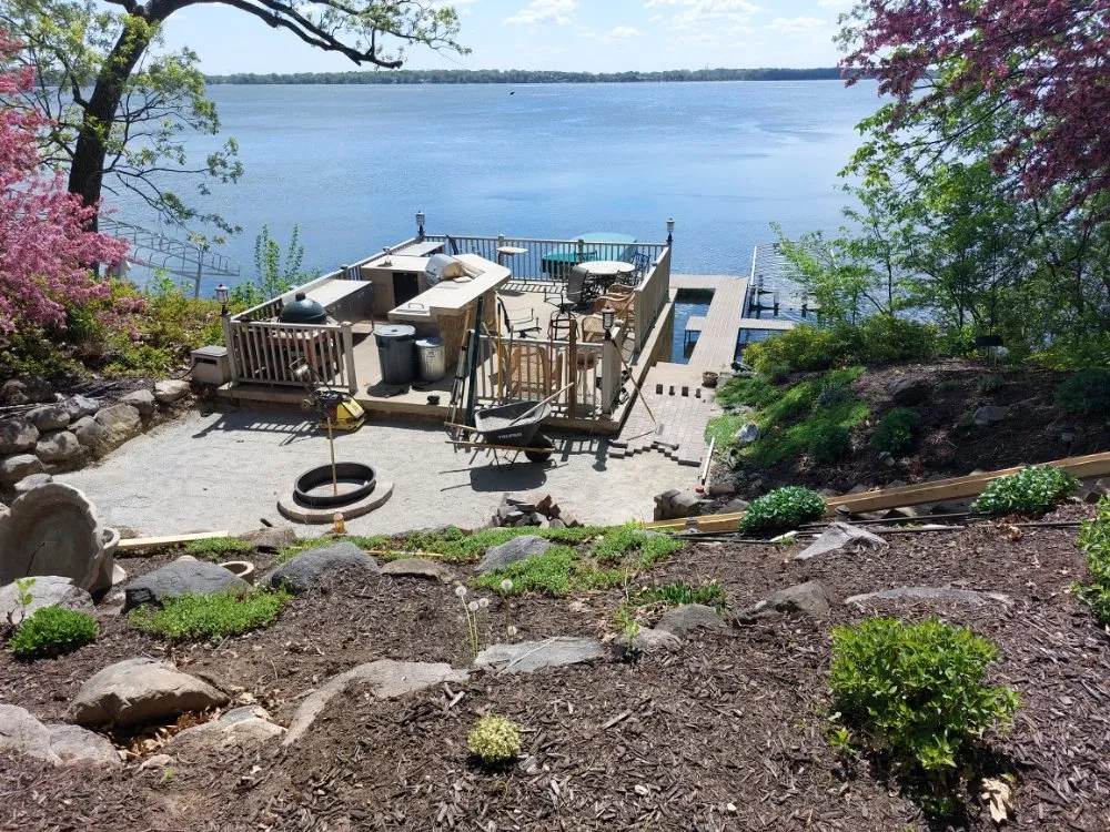 Custom landscape installation in Reeseville, WI - GoJo