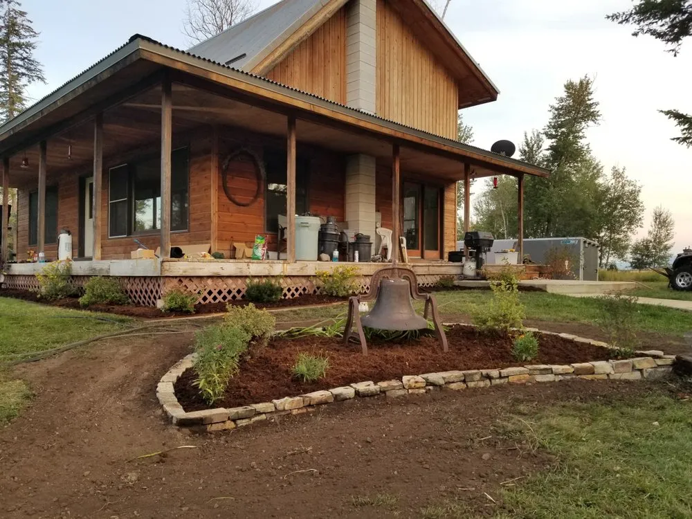 Local landscape installation in Columbia Falls, MT - Gold Labor