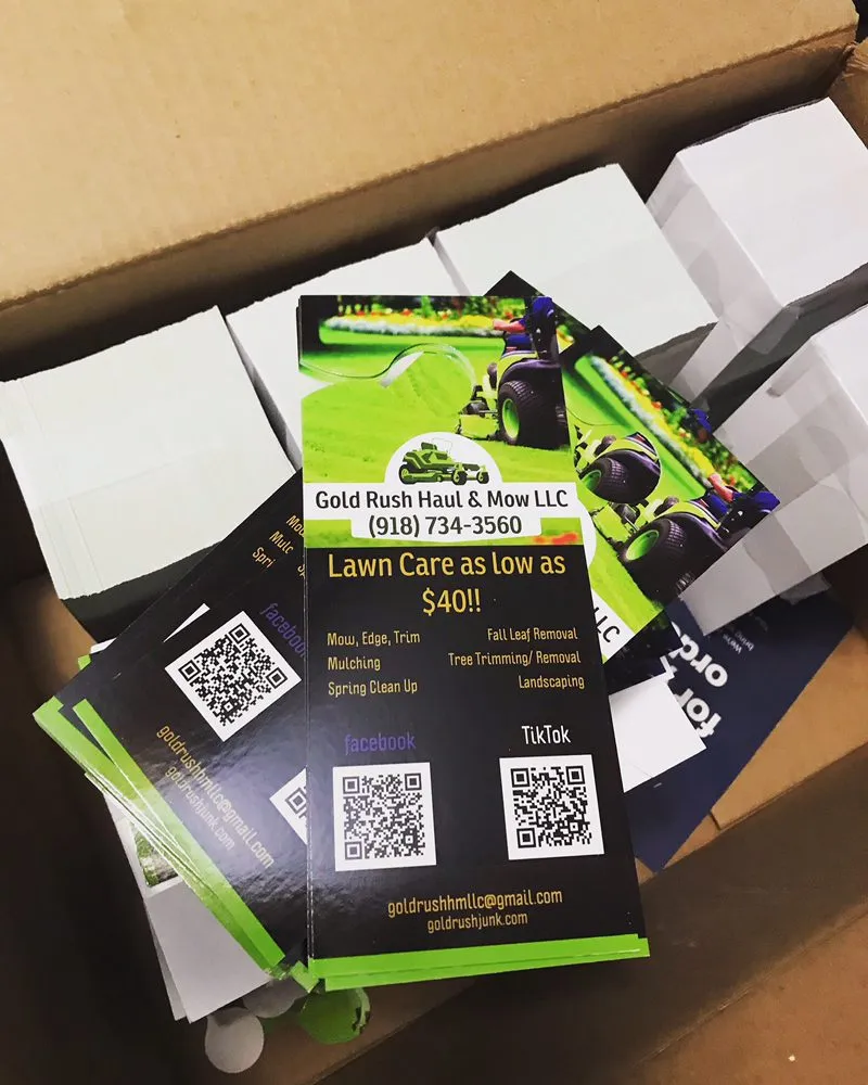 Professional landscape installation for residential properties in Glenpool, OK by Gold Rush Haul & Mow