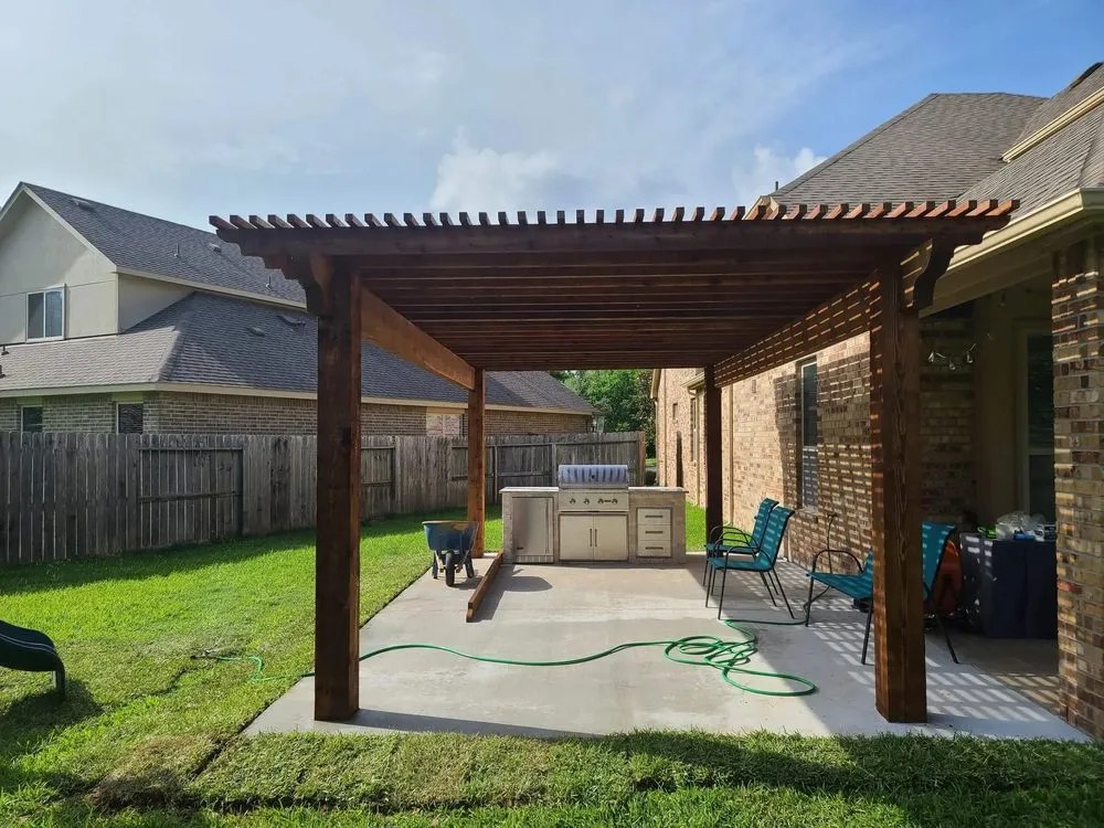 Professional landscape design for beautiful yards in Bacliff, TX by Gold Standard Construction