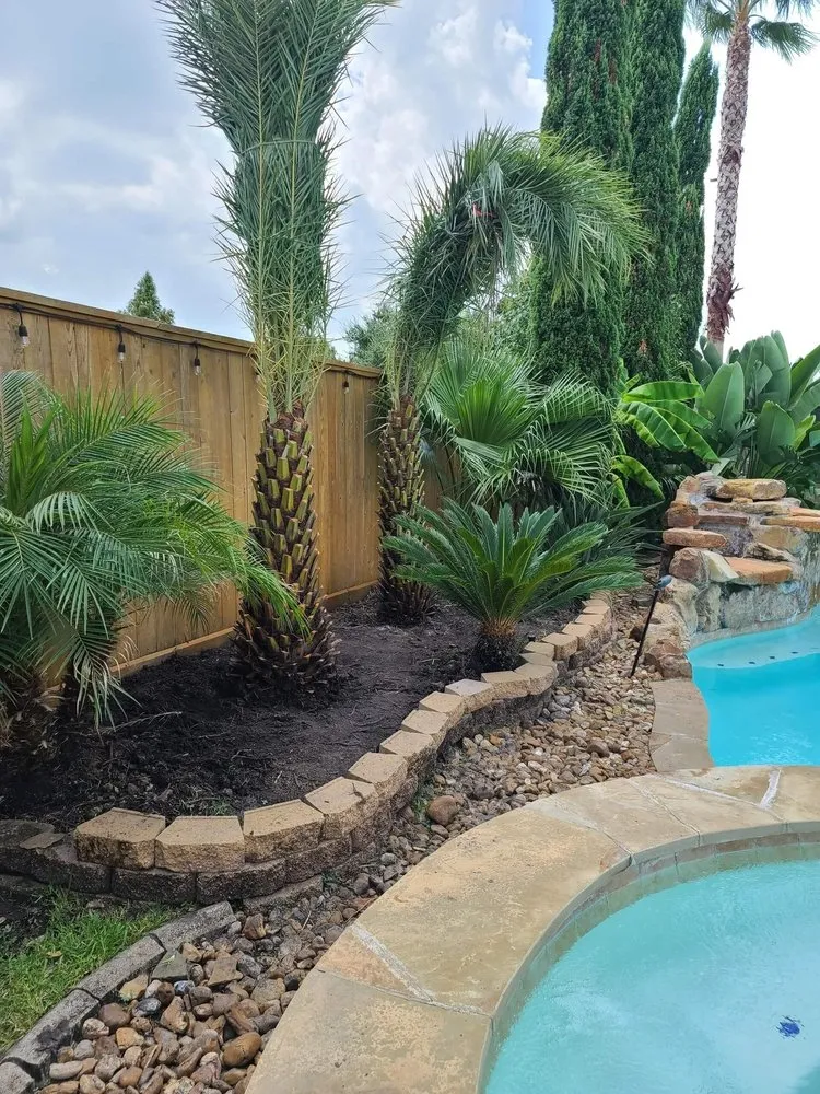 Trusted landscape installation for residential properties in Bacliff, TX by Gold Standard Construction