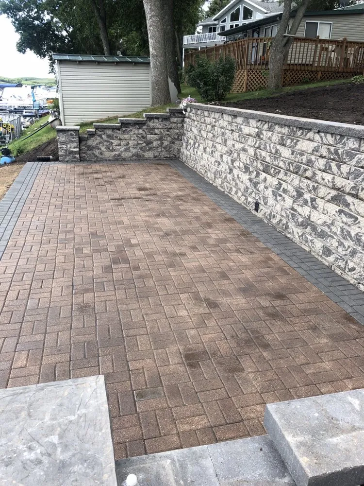 Custom garden landscaping in Bismarck, ND by Goldade Landscaping