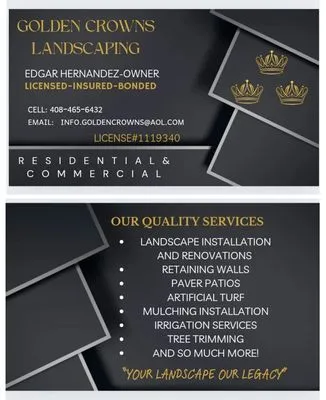 Golden Crowns Landscaping Logo