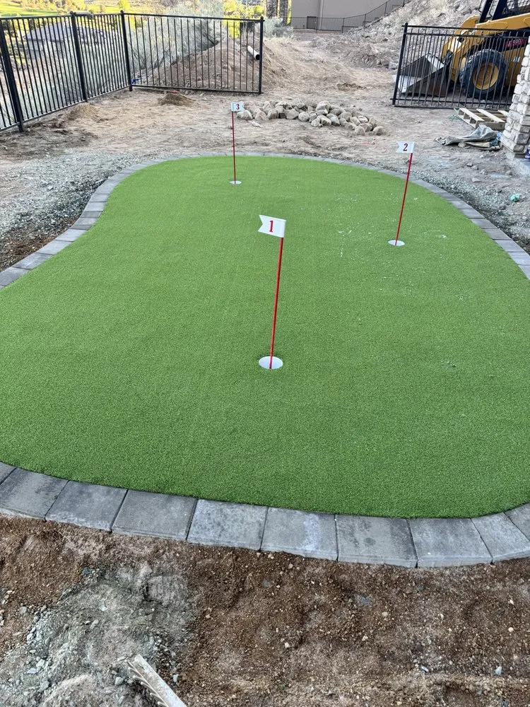 Custom landscape installation with custom design across Prescott, AZ - Golden Rule