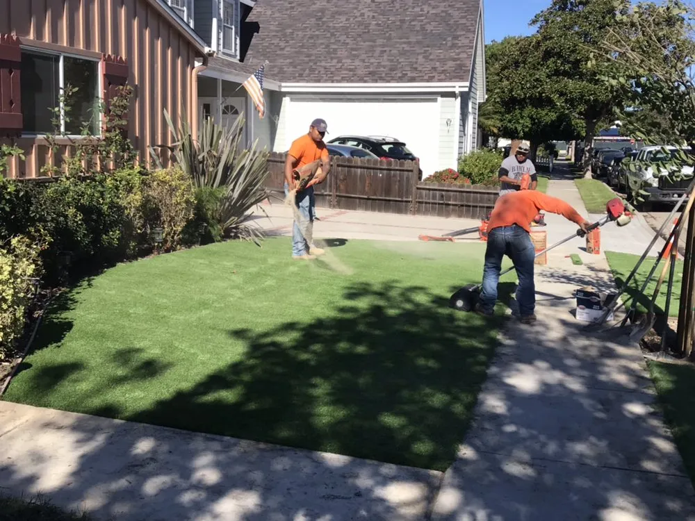 Professional landscape installation in Slymar, CA by Golden View Landscape & Hardscape