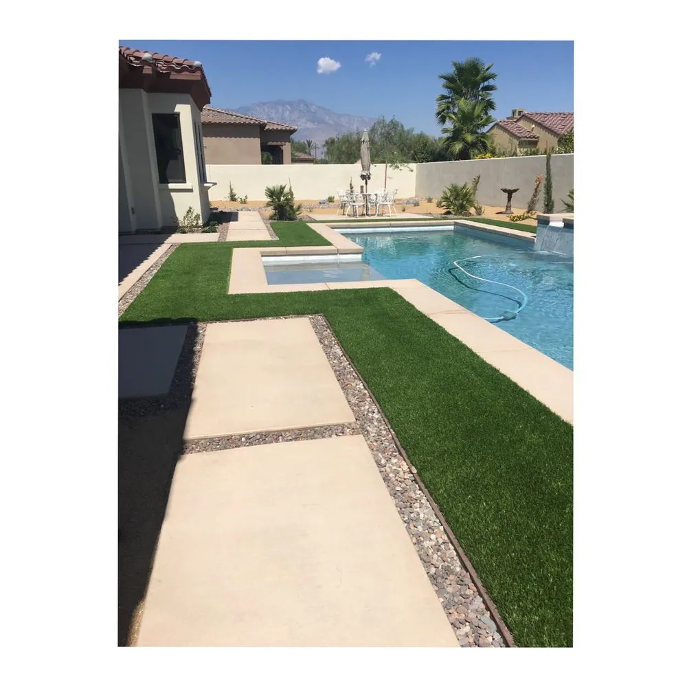 Custom landscape design for beautiful yards in Palm Springs, CA by Golden View Landscaping