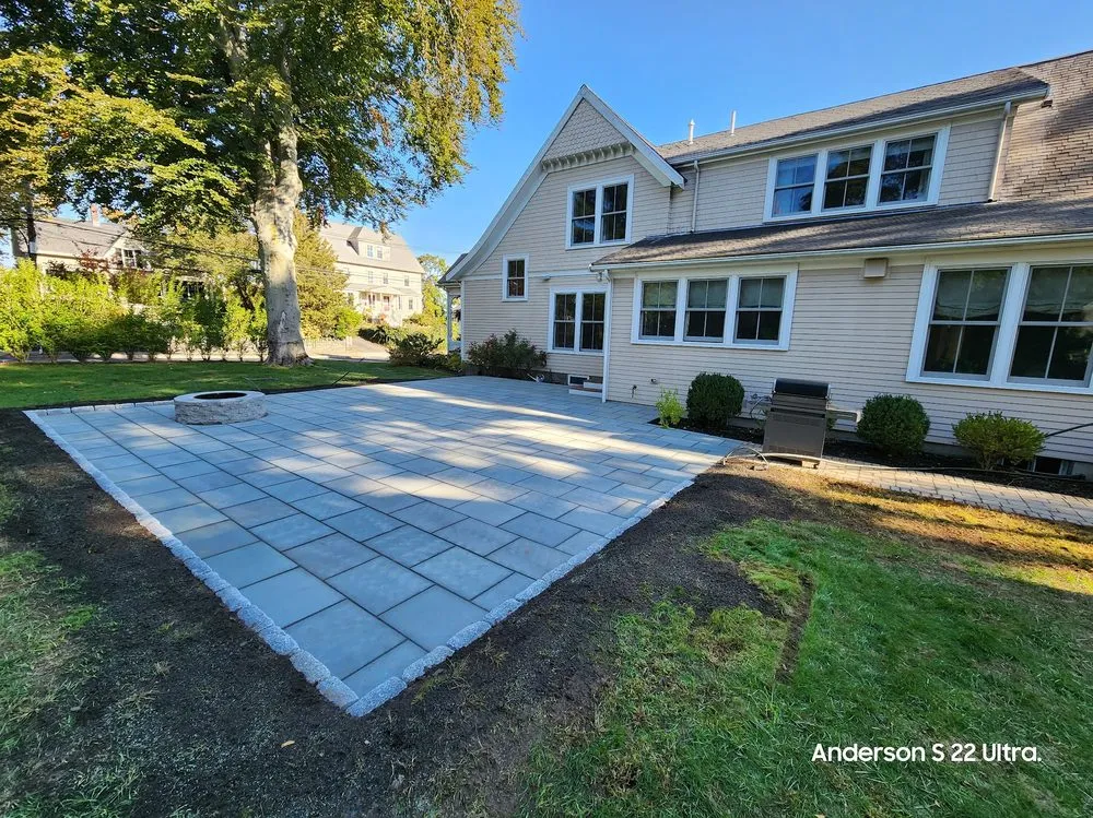 Custom landscape design for year-round maintenance in Abington, MA by Golden Way Construction And Landscaping Corp