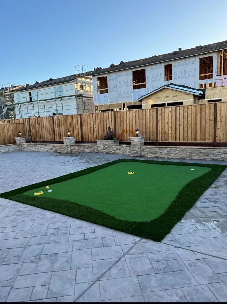 Top-rated lawn mowing service with custom design in Vallejo, CA by Goldland Landscaping