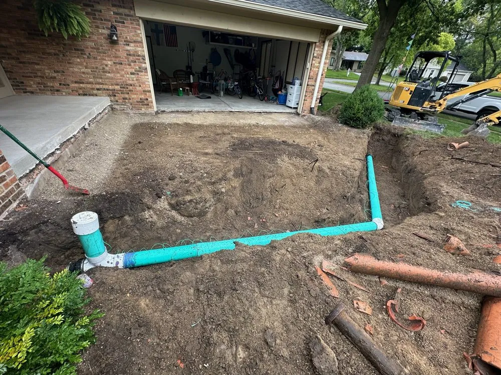 Custom landscape installation in Indianapolis, IN - Golds Sewer Line Indy