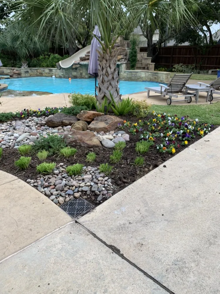 Custom outdoor landscaping with custom design across Fort Worth, TX - Gomez Landscaping
