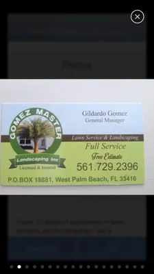 Gomez Master Landscaping Logo