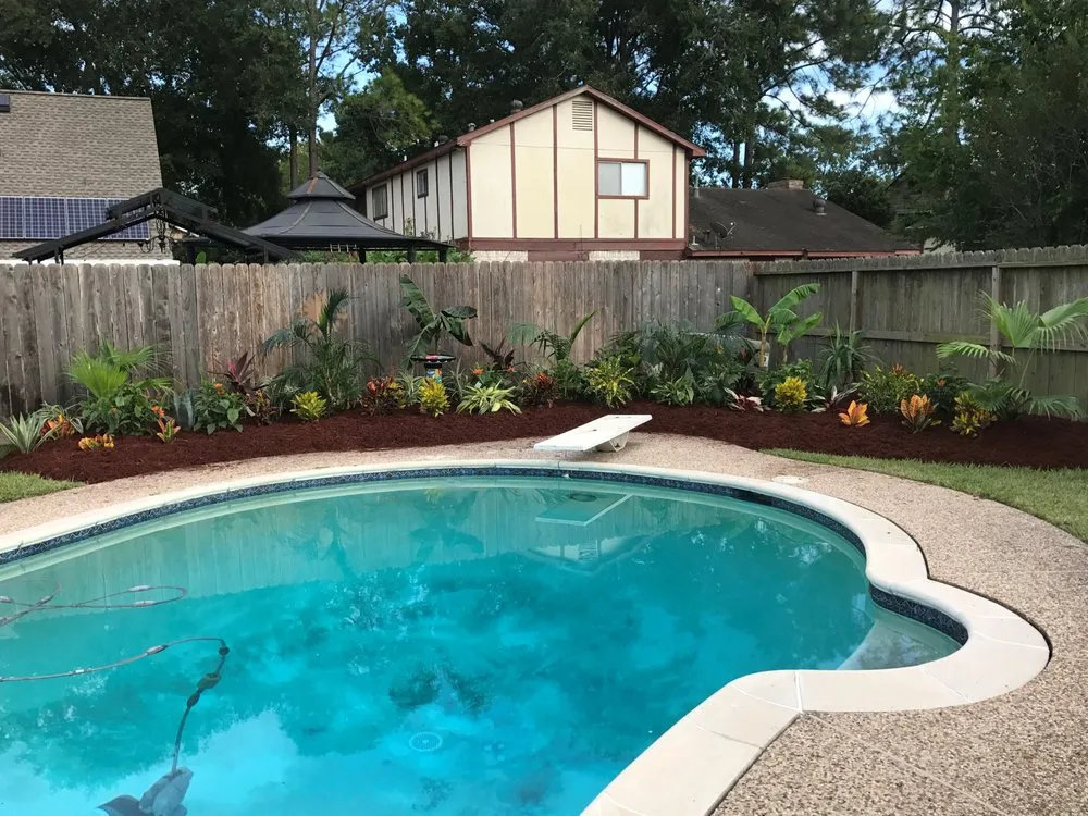 Custom garden landscaping with custom design across Rosenberg, TX - Gonzalez Landscape & Irrigation