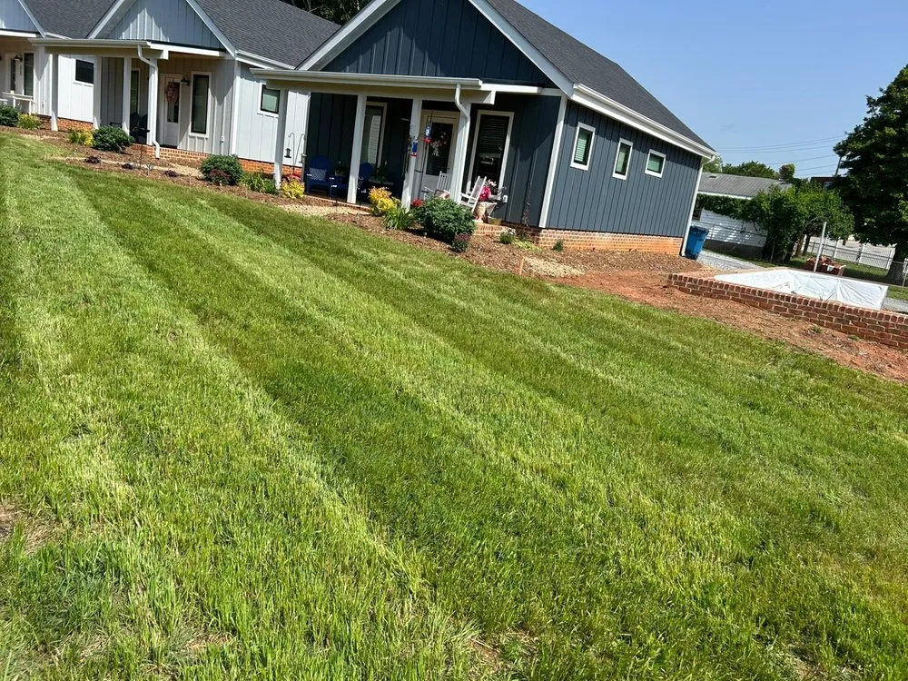 Professional landscape installation in Conover, NC by Gonzalez Lawn Care