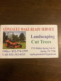 Affordable landscaping services with custom design in Spring, TX by Gonzalez Make Ready Service Landscaping