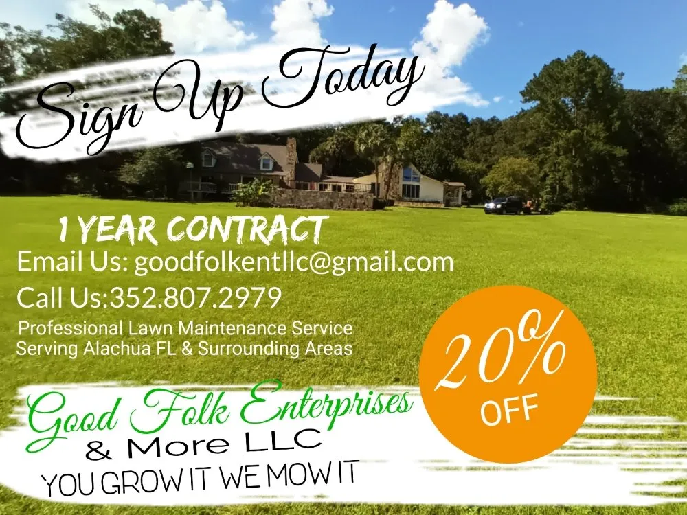 Top-rated lawn care service for outdoor upgrades in Alachua, FL by Good Folk Enterprises & More