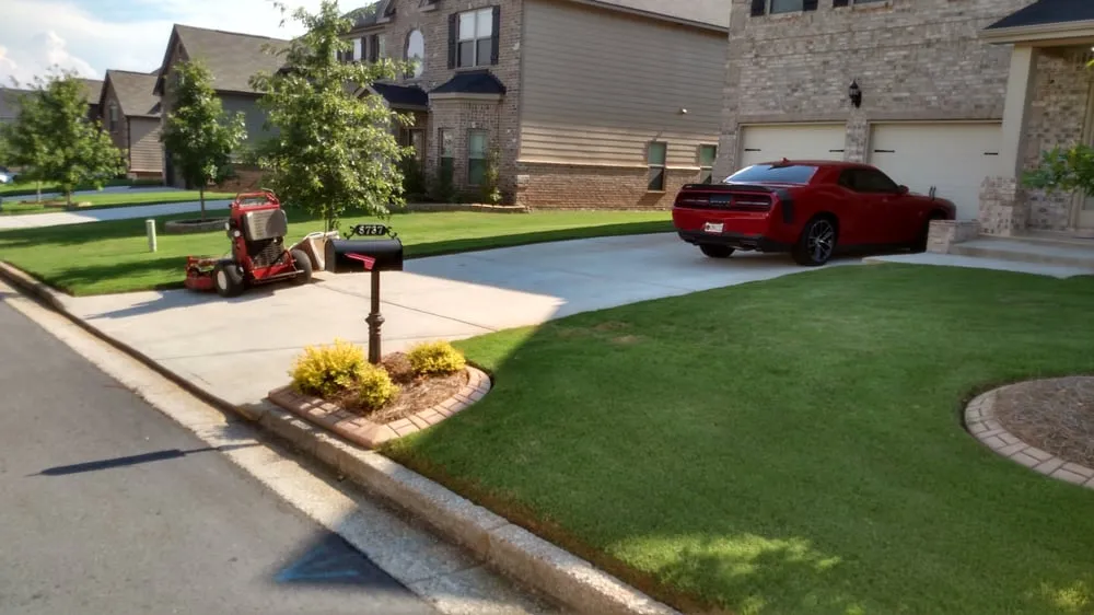 Affordable lawn mowing service with custom design across Douglasville, GA - Good Guys Lawn Care Services