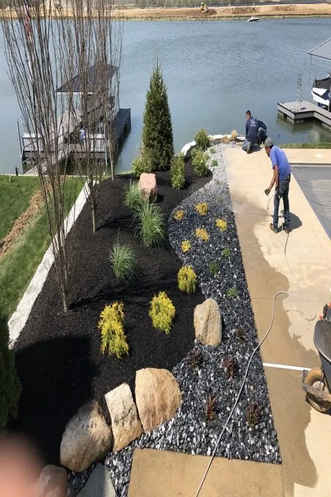 Professional outdoor landscaping in Mccordsville, IN by Good Nature