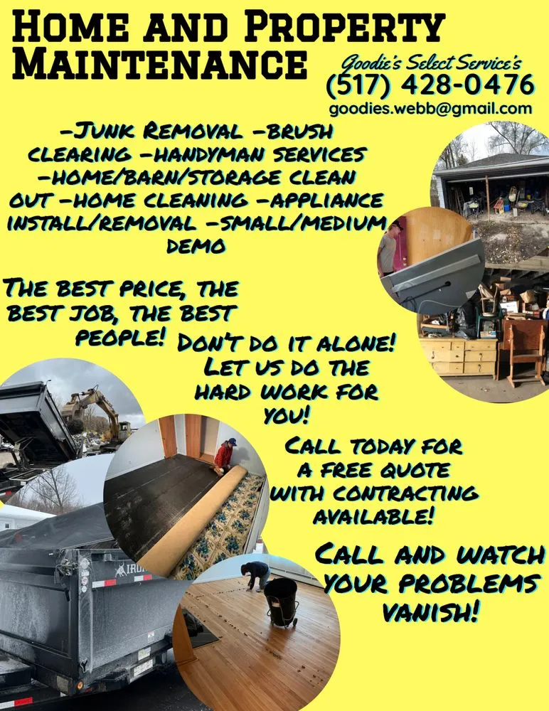 Top-rated yard maintenance for beautiful yards across Webberville, MI - Goodie's Select Service’s