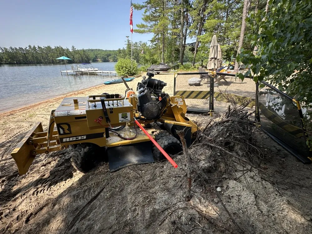 Professional landscape installation with custom design in Shapleigh, ME by Goodwin Ground Services