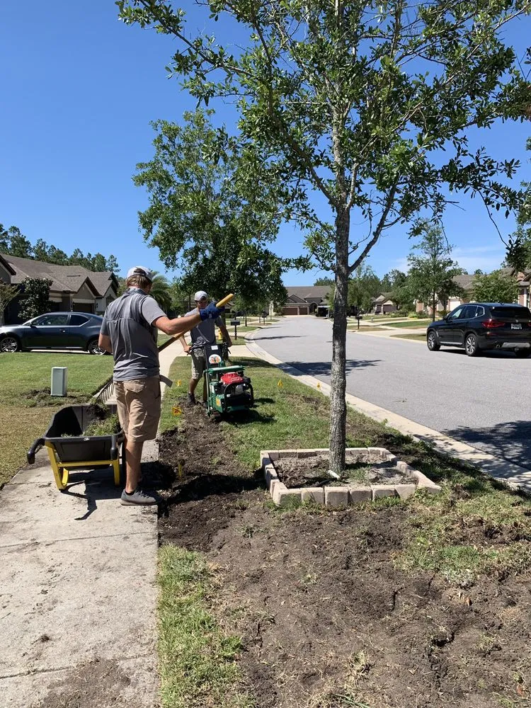 Custom landscape installation for beautiful yards across Jacksonville, FL - Goodwin Lawn Services