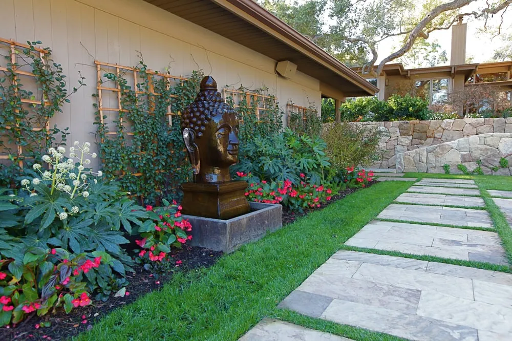 Custom landscape installation with custom design in Santa Barbara, CA by Gosnell Tree & Landscape
