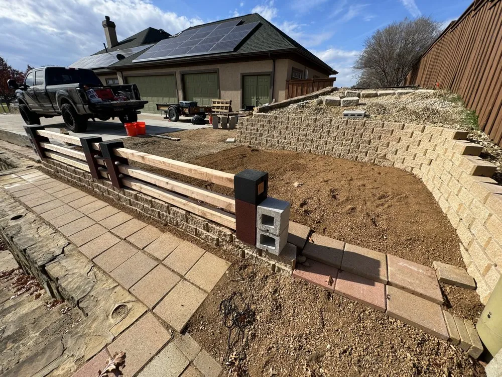 Custom landscape installation with custom design in Dallas, TX by GotConstruction