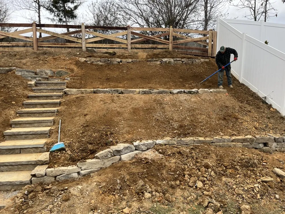 Professional lawn mowing service with custom design in Caryville, TN by GR Exterior Design