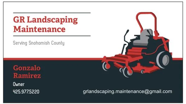 GR Landscaping Maintenance Logo