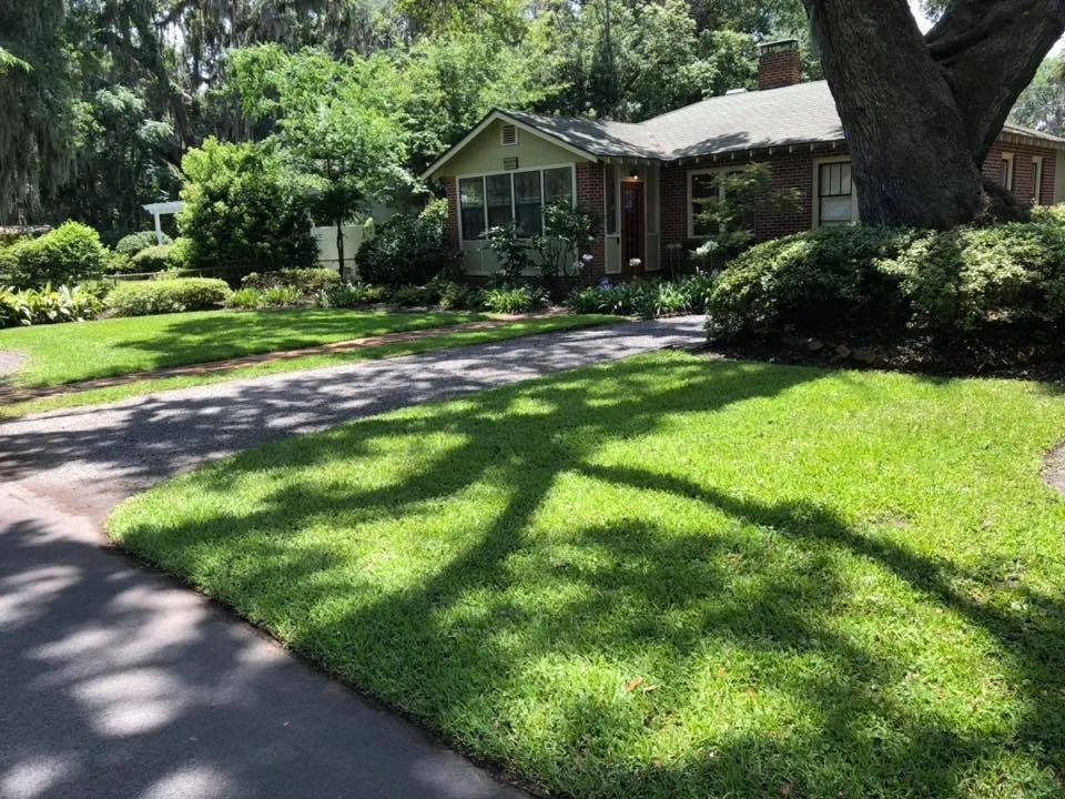 Expert lawn mowing service with custom design in Brunswick, GA by Grace Landscaping & Irrigation