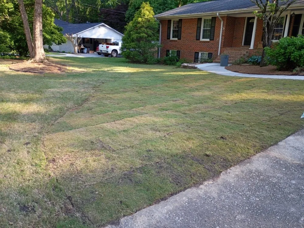Custom lawn mowing service for homes in Clarkston, GA by Grace Lawn Care Services