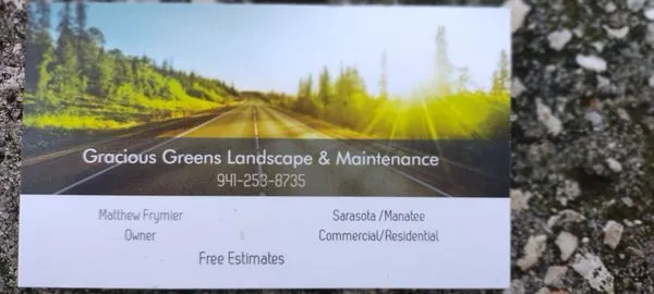Gracious Greens Landscape & Maintenance Logo