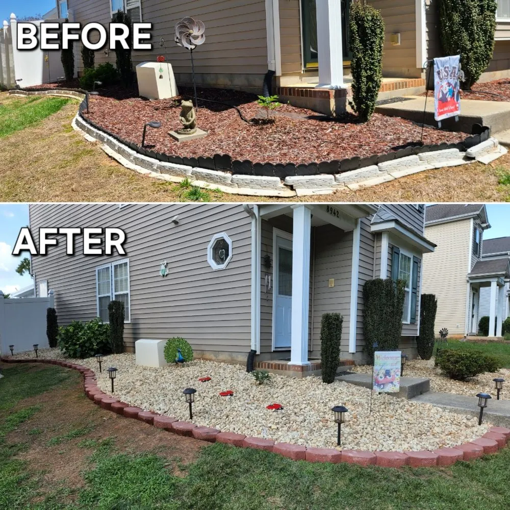 Top-rated landscape installation for residential properties in Charlotte, NC by Gramma's Lawn Landscaping