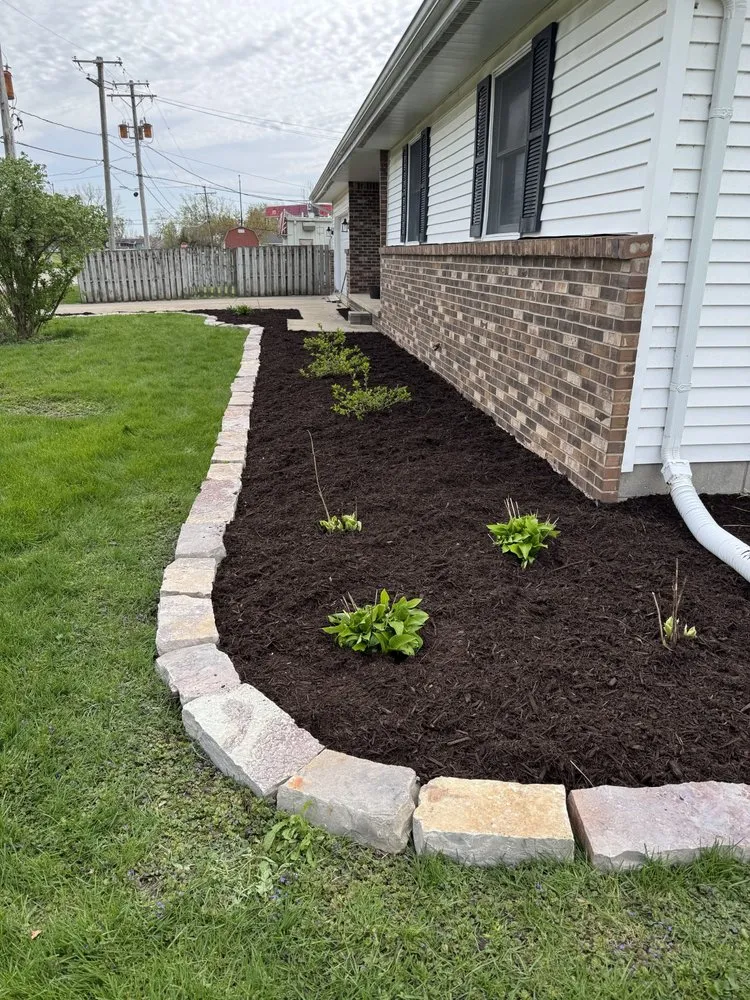 Custom garden landscaping for homes across Wilmington, IL - Grams Lawn Service