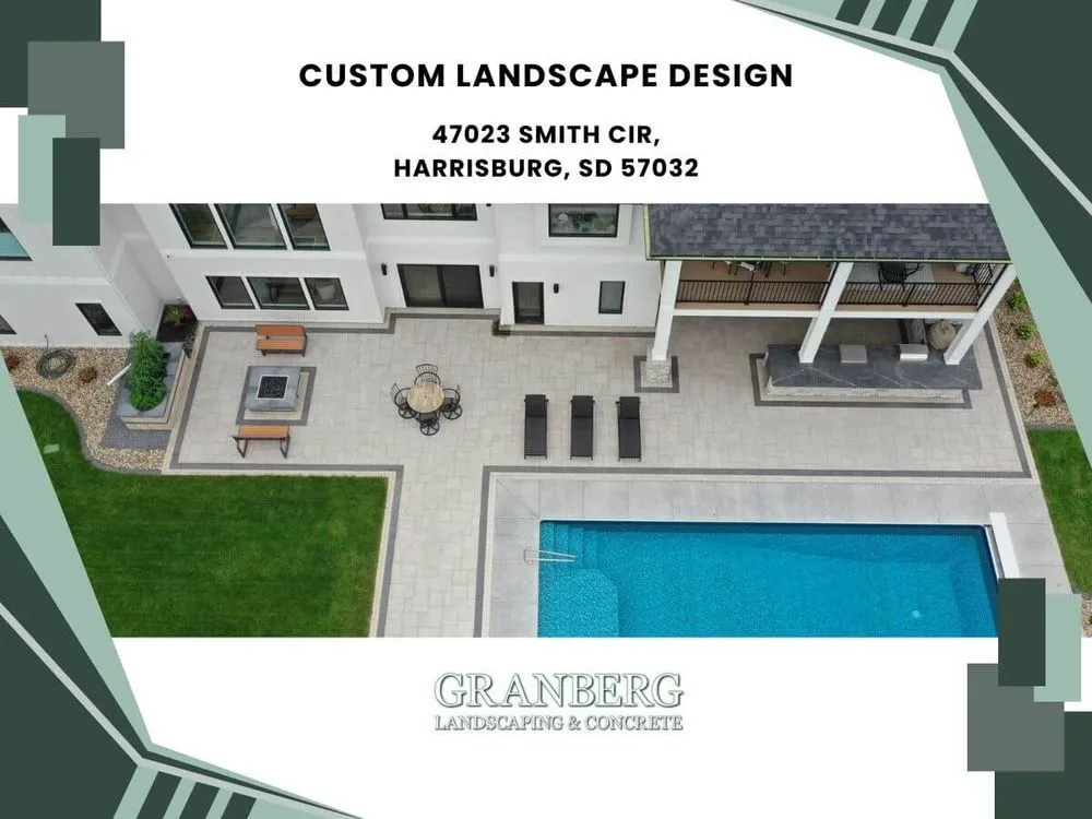 Professional landscape installation for residential properties in Harrisburg, SD by Granberg Landscaping & Concrete